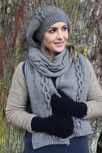 Chain Knit Possum Merino Scarf