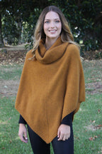 Cowl Neck Possum Merino Poncho