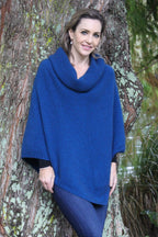 Cowl Neck Possum Merino Poncho