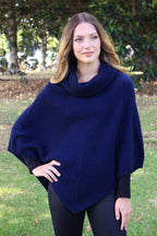 Cowl Neck Possum Merino Poncho