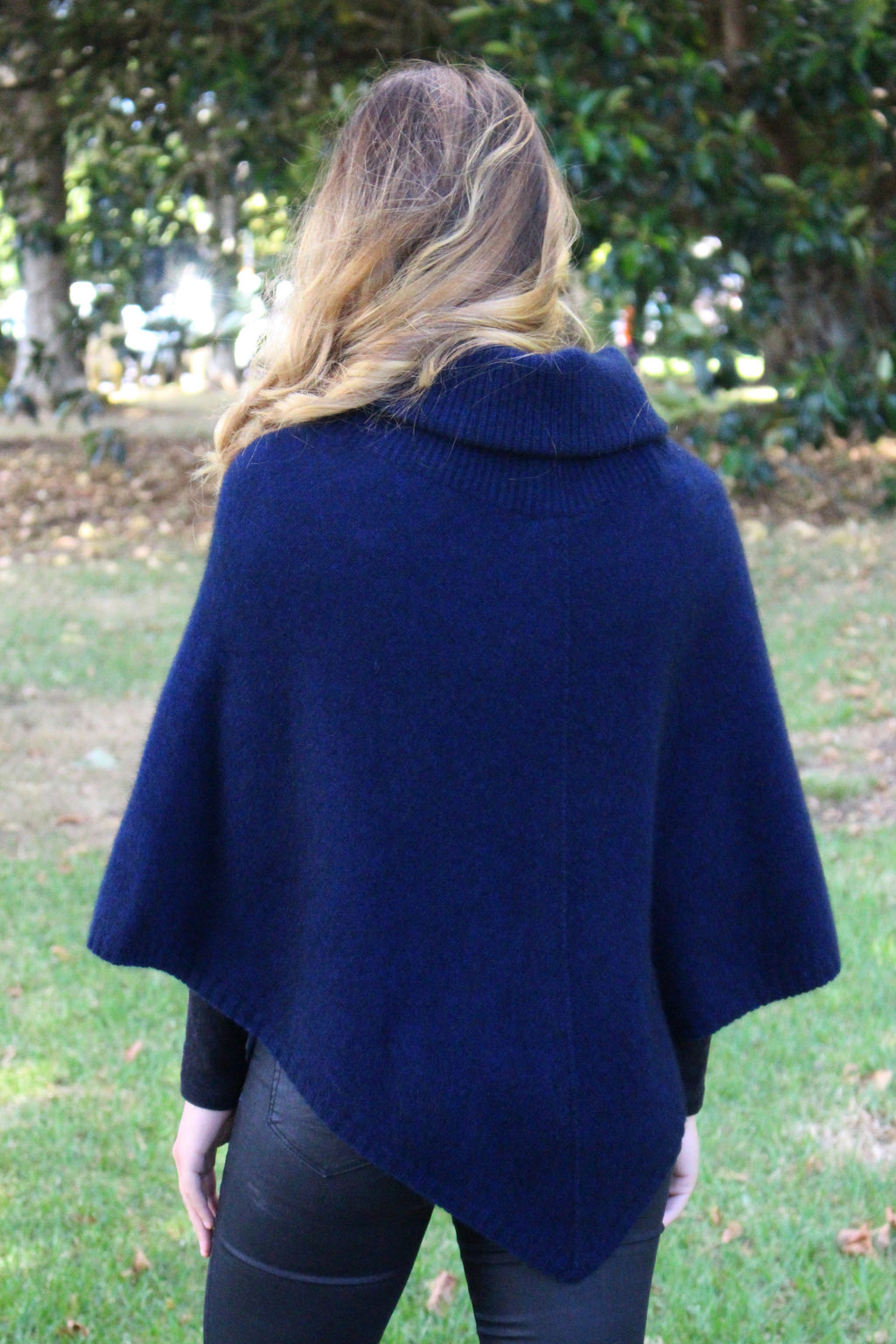 Cowl Neck Possum Merino Poncho