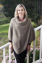Cowl Neck Possum Merino Poncho