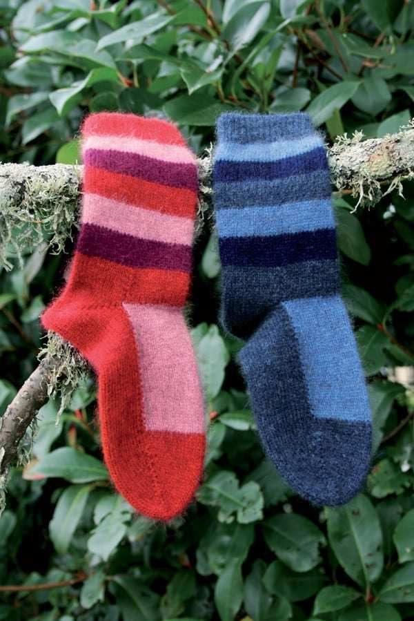 Childs Possum Merino Stripe Socks Main image