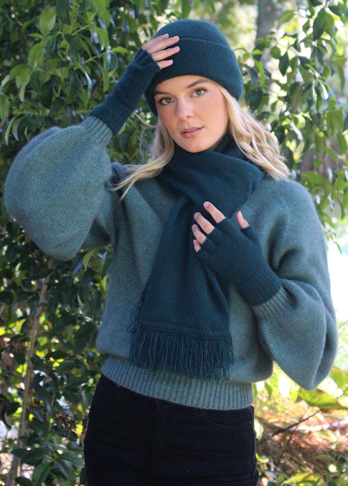 Plain Double Possum Merino Scarf